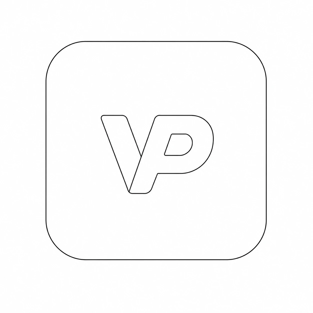 Vacapals VP line logo composition